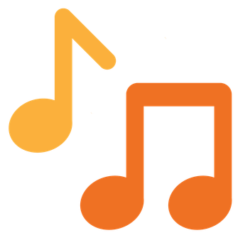 Icon showing music notes