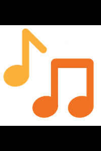 Icon showing music notes