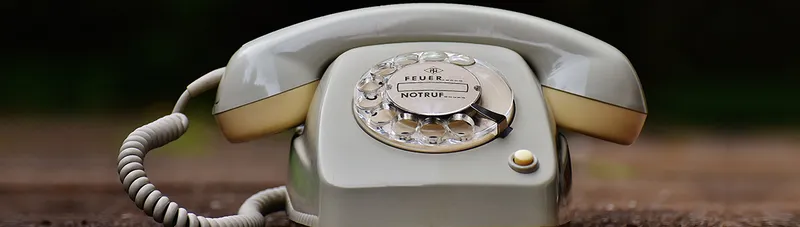 an antique telephone