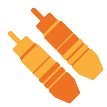 Icon showing RCA connectors